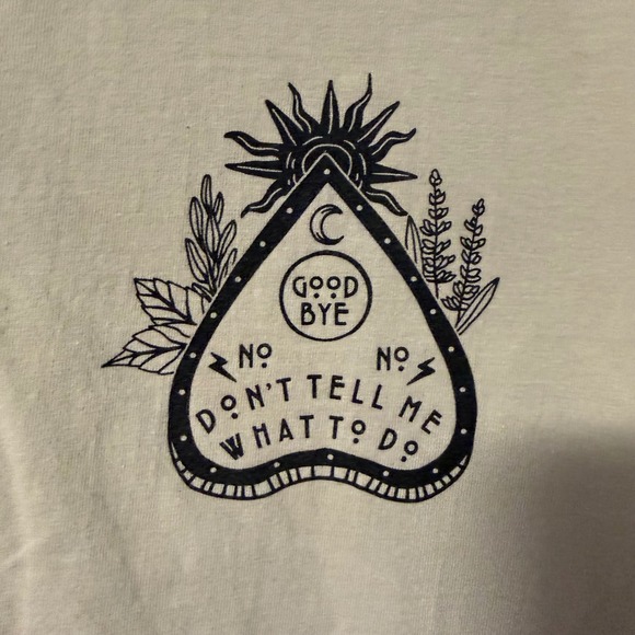 Octopied Mind Graphic T Shirt Tan Don't Tell Me What To Do Sun Skull Snake Moon - Picture 2 of 8